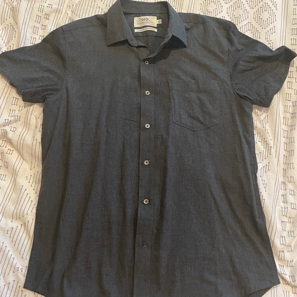 dark gray men’s button down